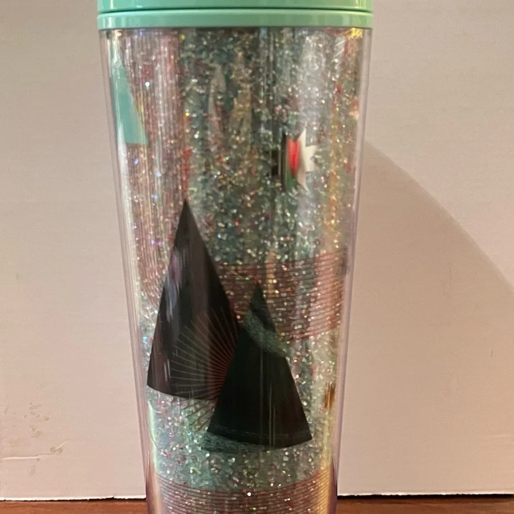 Starbucks Glitter Tumbler with Mint Lid - Picture 3 of 3
